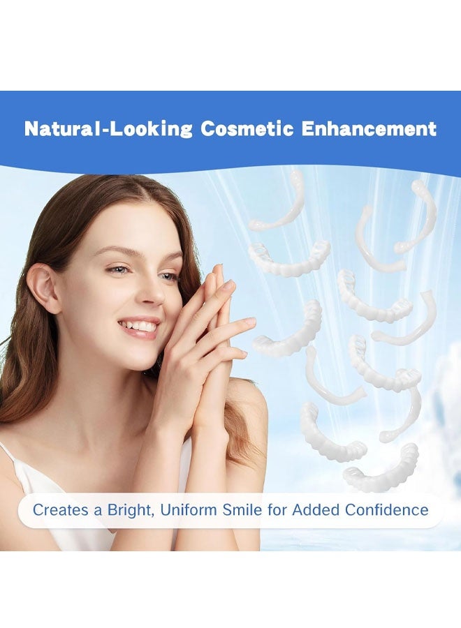 3 أزواج من أغطية الأسنان مع أسنان صناعية علوية وسفلية للأسنان المكسورة أو المفقودة، سهلة التركيب، تمنحك ابتسامة واثقة، أطقم أسنان صناعية للرجال، سهلة الاستخدام. - Image 5